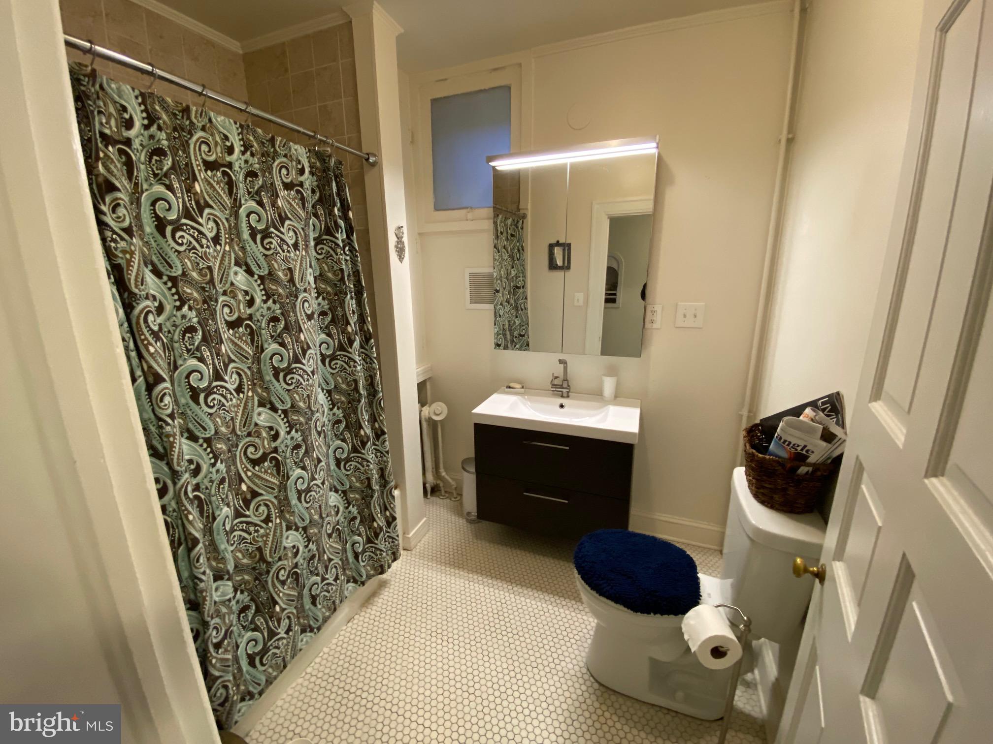 5713 Roland Avenue Baltimore, MD 21210 - Photo 18 of 29 a bathroom with a sink toilet and shower