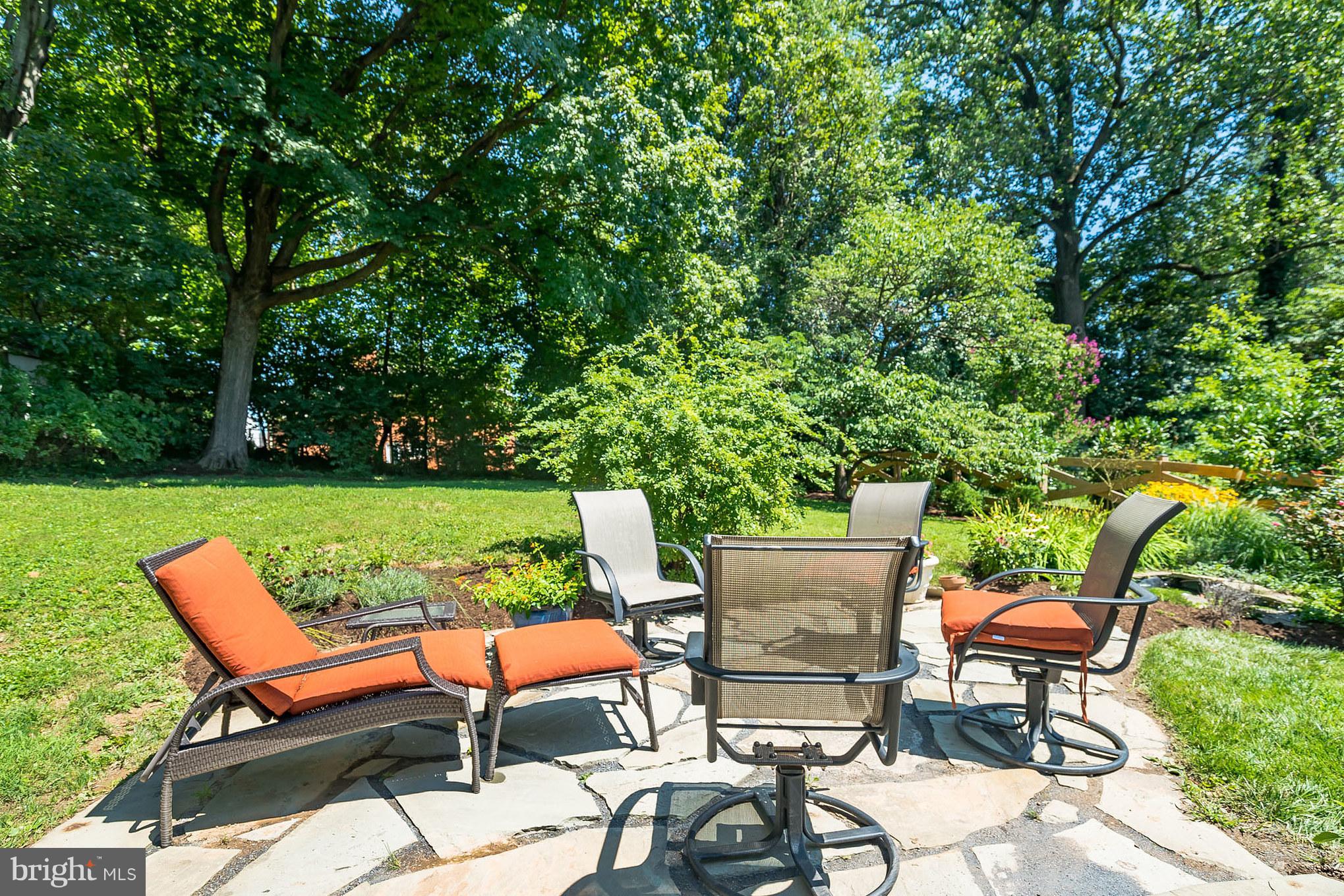 8813 Walnut Hill Road Chevy Chase, MD 20815 - Photo 28 of 30 Exterior (Rear) Patio area with pond!