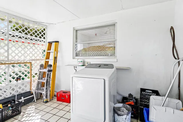 a view of storage and utility room with toys