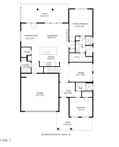 $440,000 | 580 Warm Wind Drive, Clayton, NC 27527