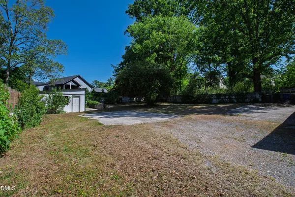 a view of backyard of house