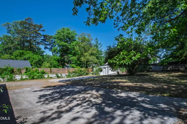 a view of backyard with green space