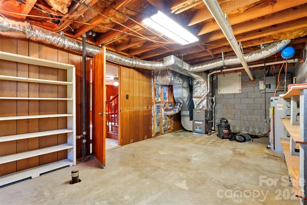 a view of storage and utility room