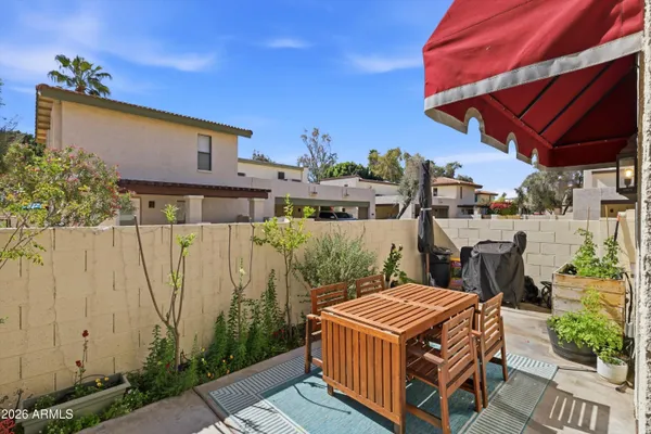 a outdoor space with patio