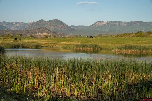 a view of lake with mountain