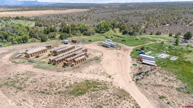 a view of a town with mountains