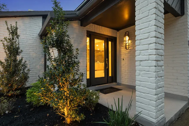 a house view with a garden space