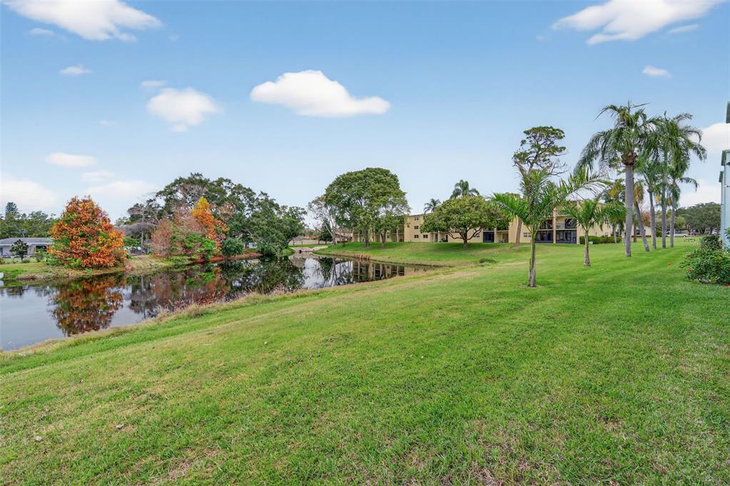 1430 Heather Ridge Boulevard, Unit 101 Dunedin, FL 34698 - Photo 35 of 44 a view of a golf course with a big yard