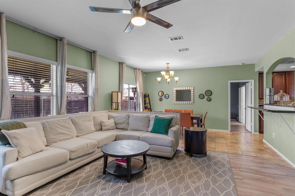 3213 Evening Wind Road Denton, TX 76208 - Photo 9 of 28 a living room with furniture and a large window