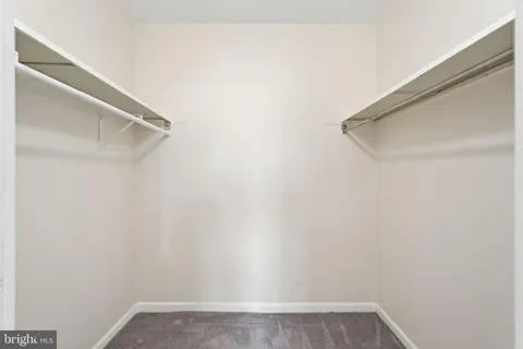 a view of small space with racks on the wall