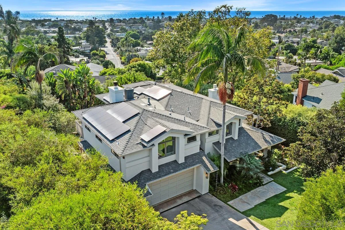 390 East Glaucus Street Encinitas, CA 92024 - Photo 21 of 25 an aerial view of a house with a big yard