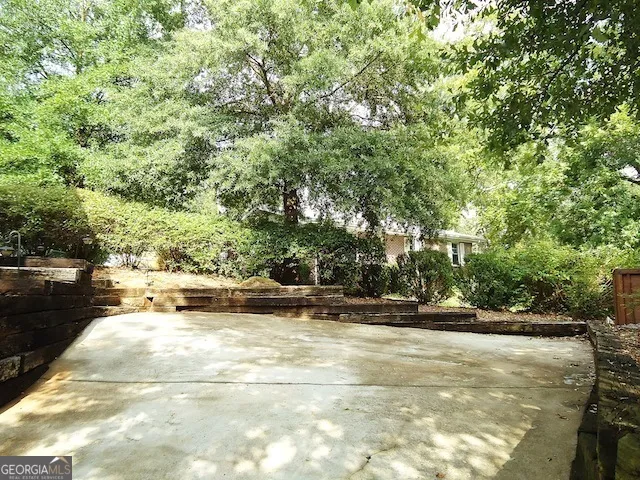 a view of yard with green space