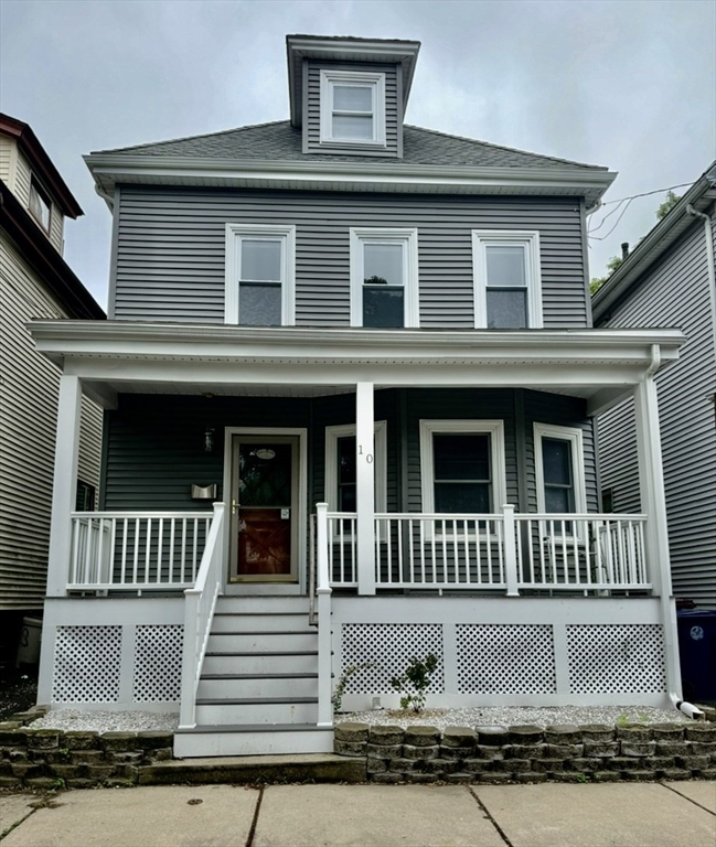 a front view of a house