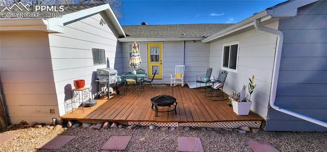 a view of outdoor seating space