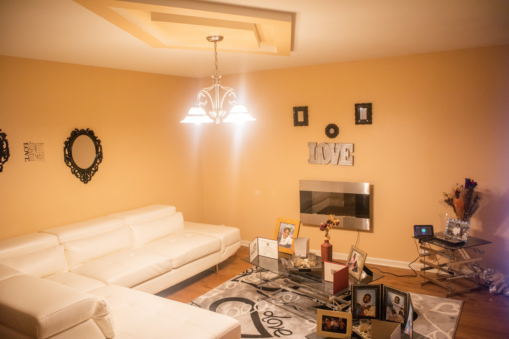 18339 Bock Road Lansing, IL 60438 - Photo 4 of 20 a bedroom with a bed and chandelier