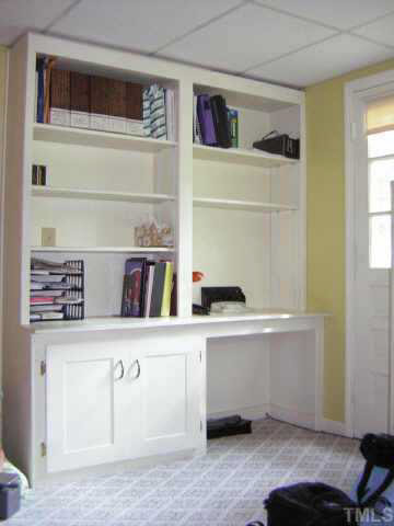 1436 Clermont Road Durham, NC 27713 - Photo 7 of 10 The lower level bedroom is currently used as an office/study with built-in desk unit. Other