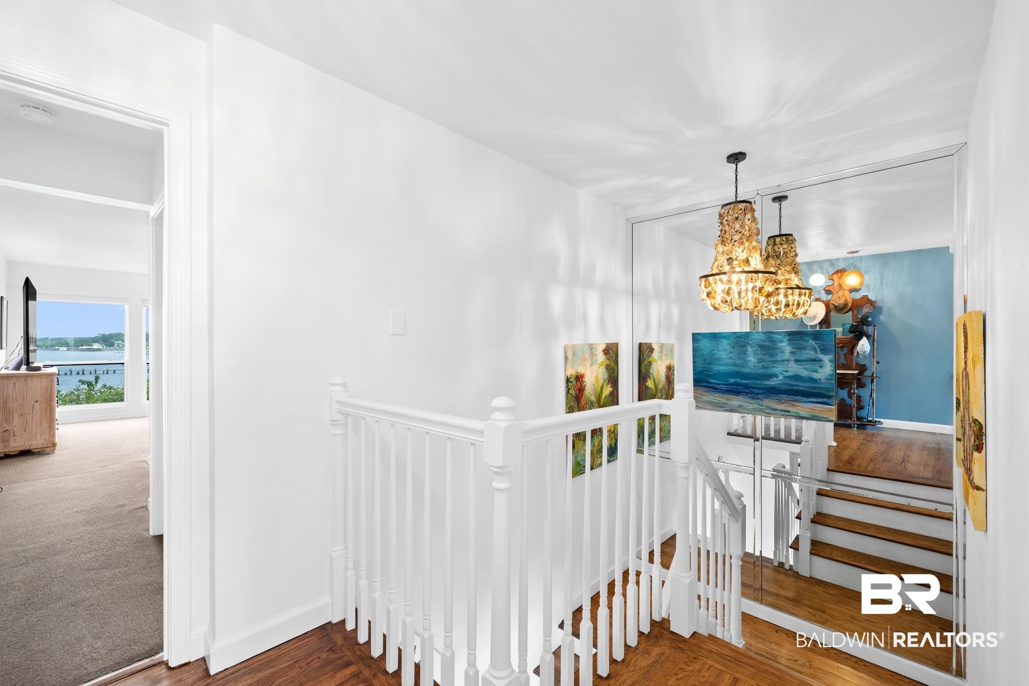 710 South Mobile Street, Unit 28 Fairhope, AL 36532 - Photo 21 of 45 Staircase w Hardwood Trea