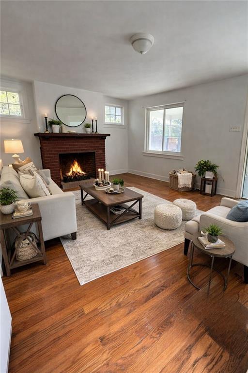1317 Old Freeport Road Pittsburgh, PA 15238 - Photo 11 of 49 a living room with furniture and a fireplace