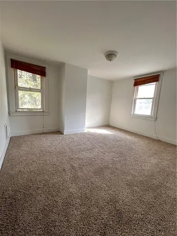 an empty room with closet