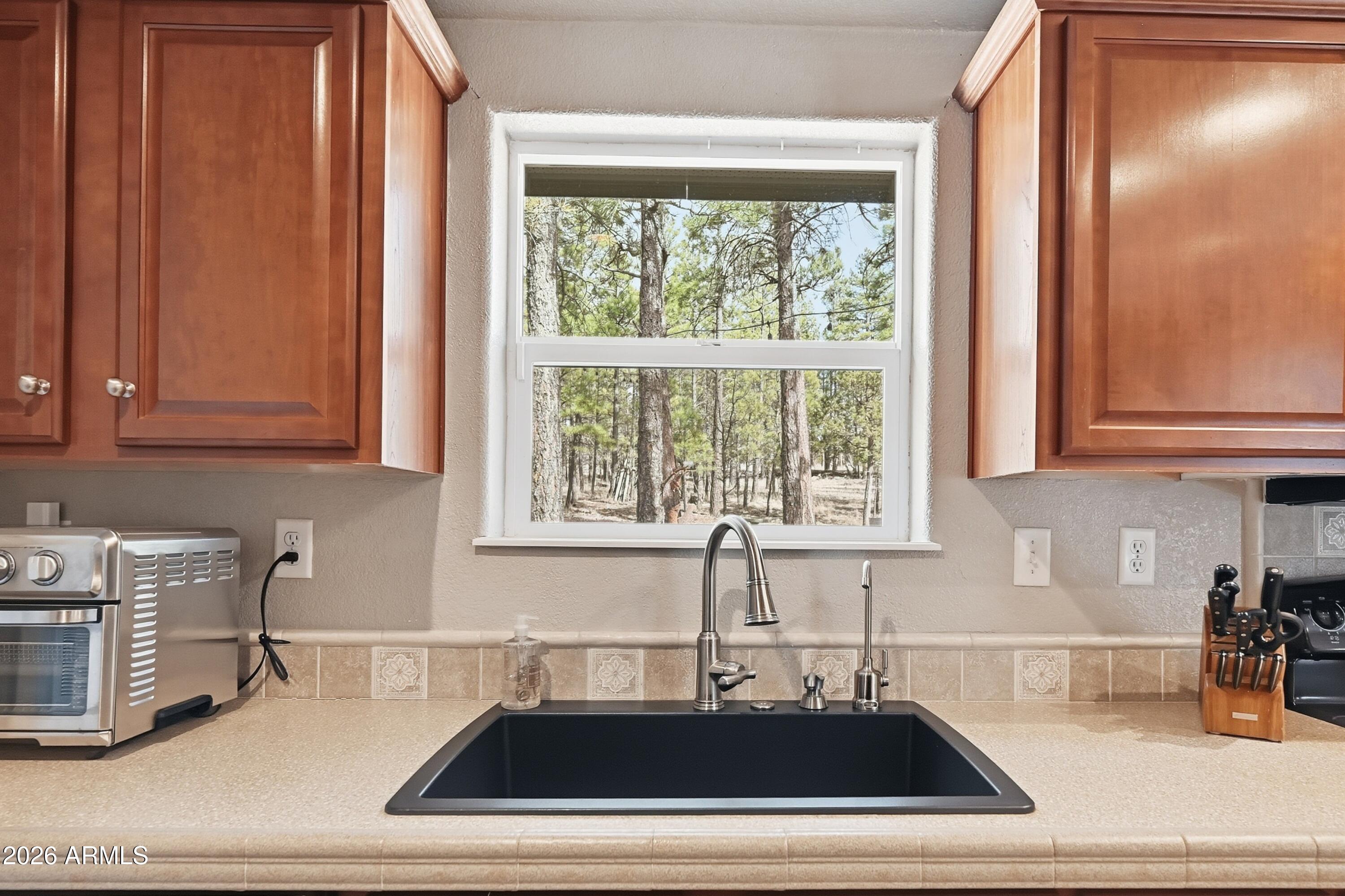 2381 Blue Ridge Drive Happy Jack, AZ 86024 - Photo 14 of 45 a kitchen with a sink and a window