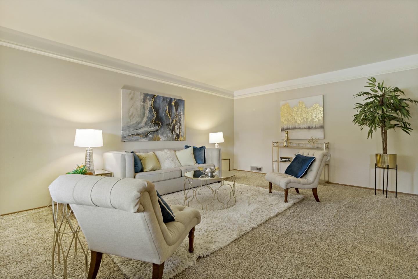 1287 Peralta Drive San Jose, CA 95120 - Photo 13 of 38 a living room with furniture and a potted plant