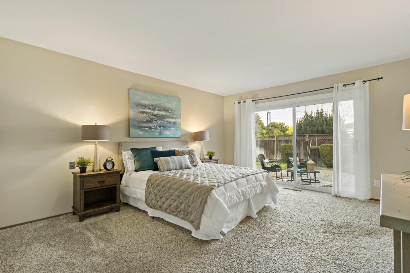1287 Peralta Drive San Jose, CA 95120 - Photo 27 of 38 a bedroom with a bed and a large window