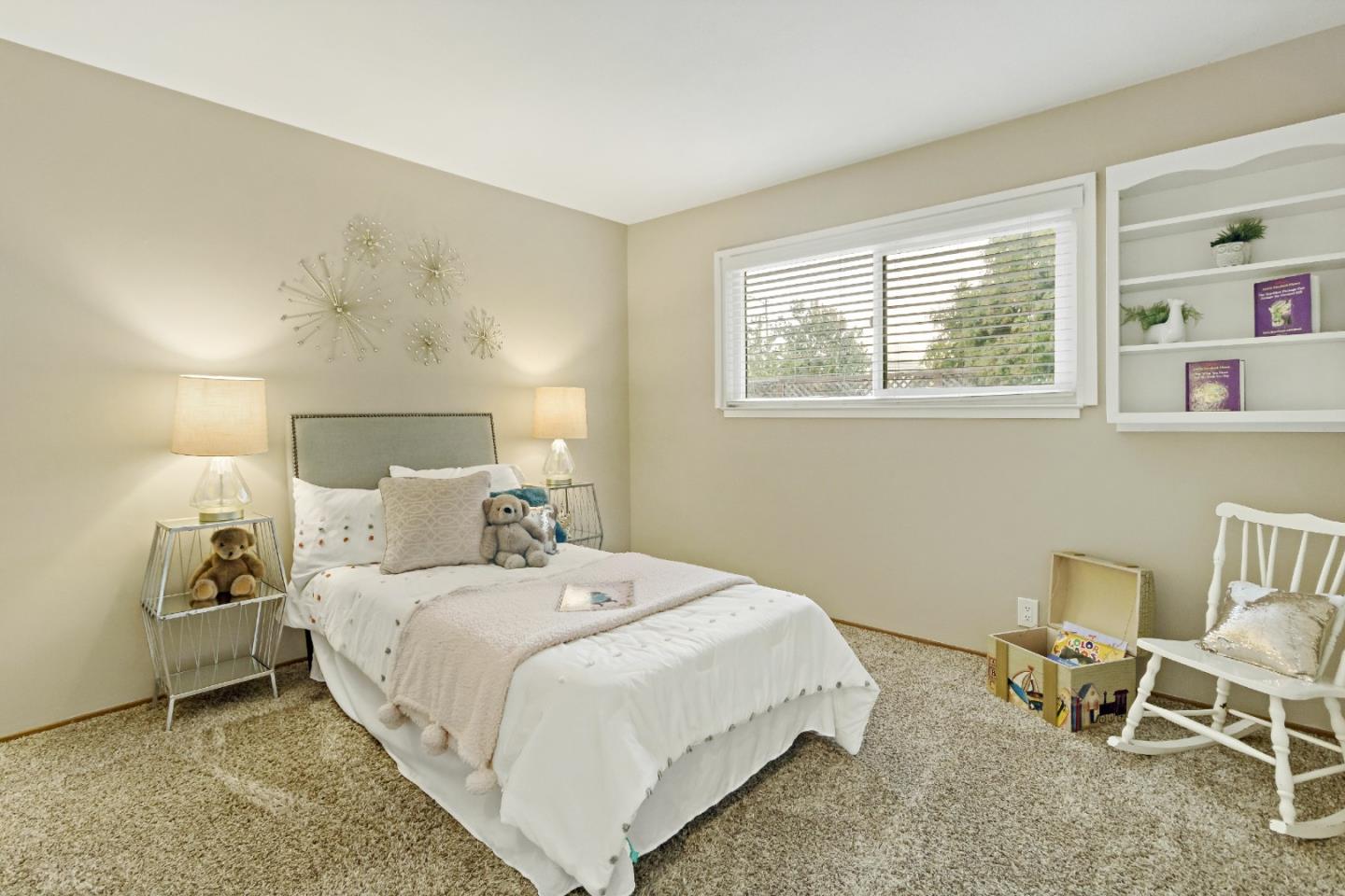 1287 Peralta Drive San Jose, CA 95120 - Photo 35 of 38 a bedroom with a bed a chair and next to a window