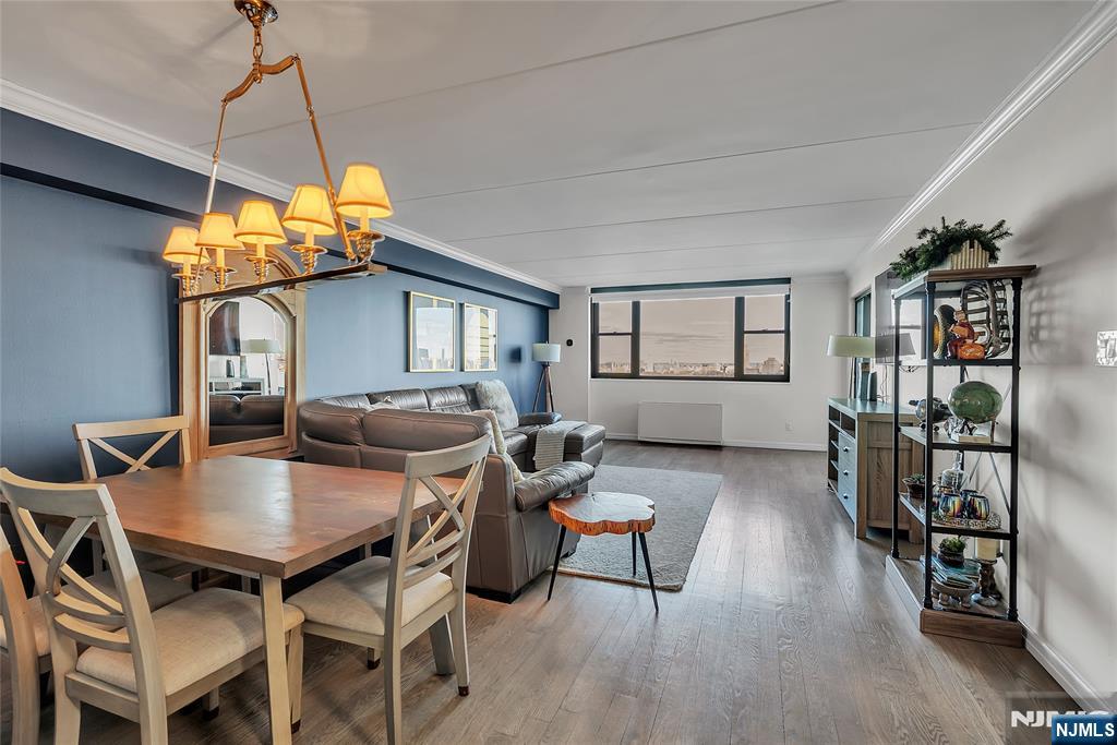 250 Gorge Road, Unit 21B Cliffside Park, NJ 07010 - Photo 4 of 37 a view of a dining room with furniture window and wooden floor