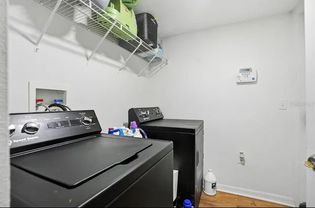 a room with storage and utility