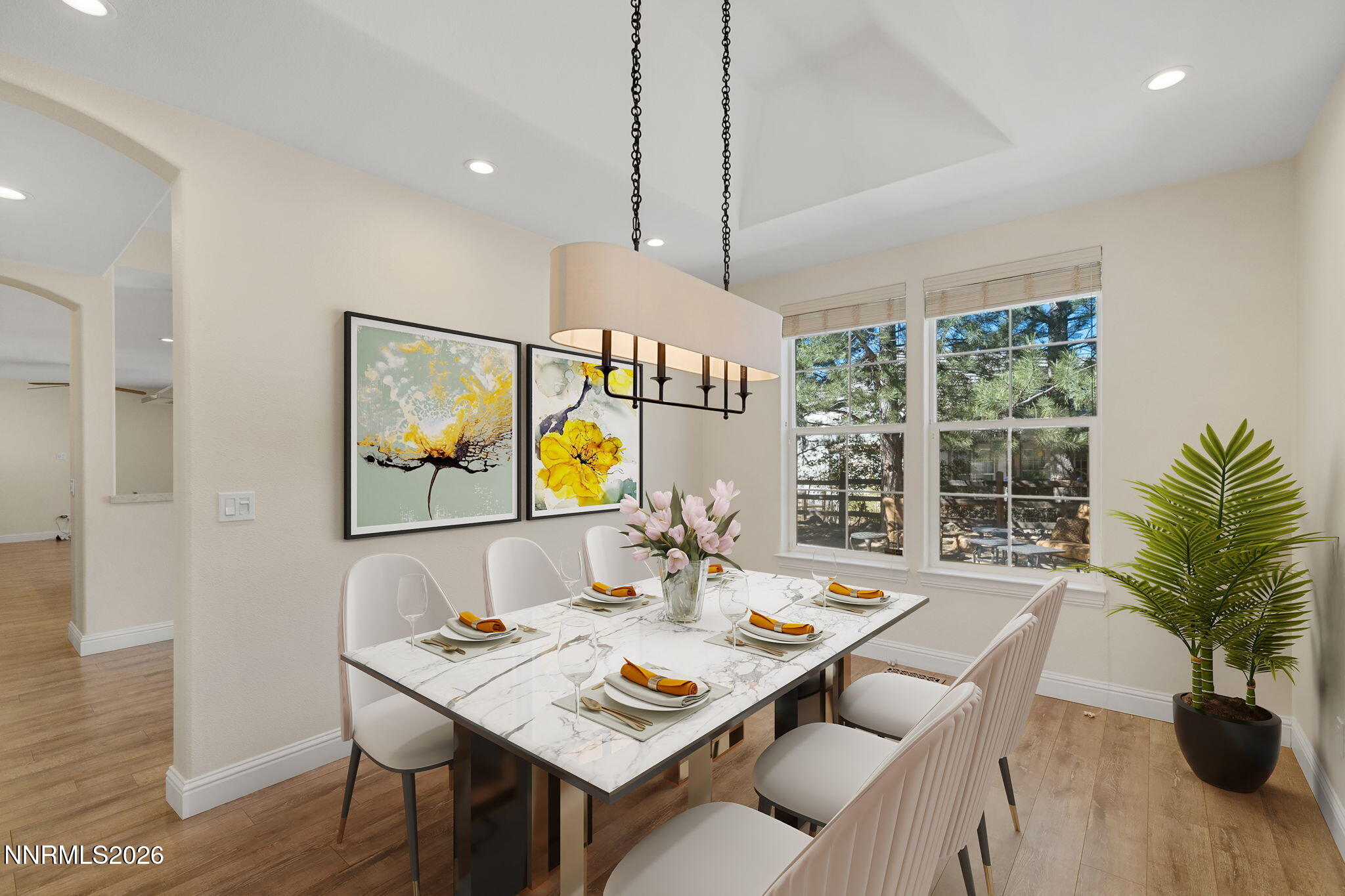 4885 Buckhaven Road Reno, NV 89519 - Photo 19 of 58 a view of a dining room with furniture window and outside view
