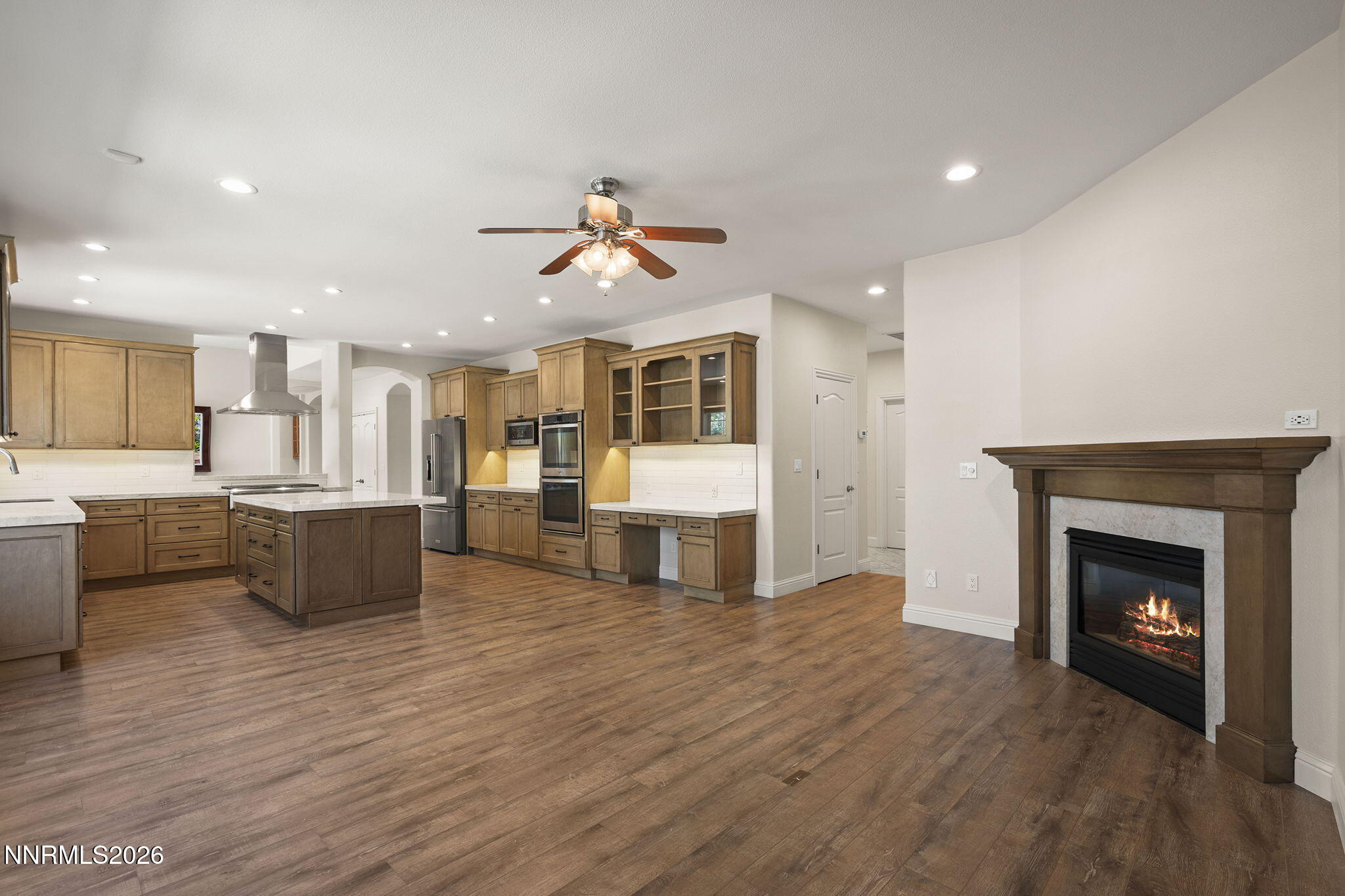 4885 Buckhaven Road Reno, NV 89519 - Photo 22 of 58 a view of kitchen with cabinets and wooden floor