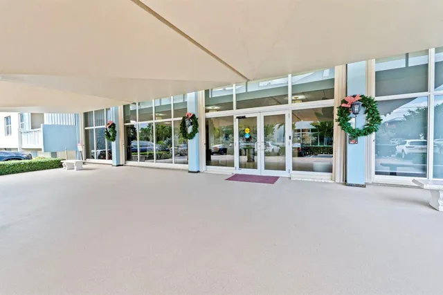 a view of building with outdoor space