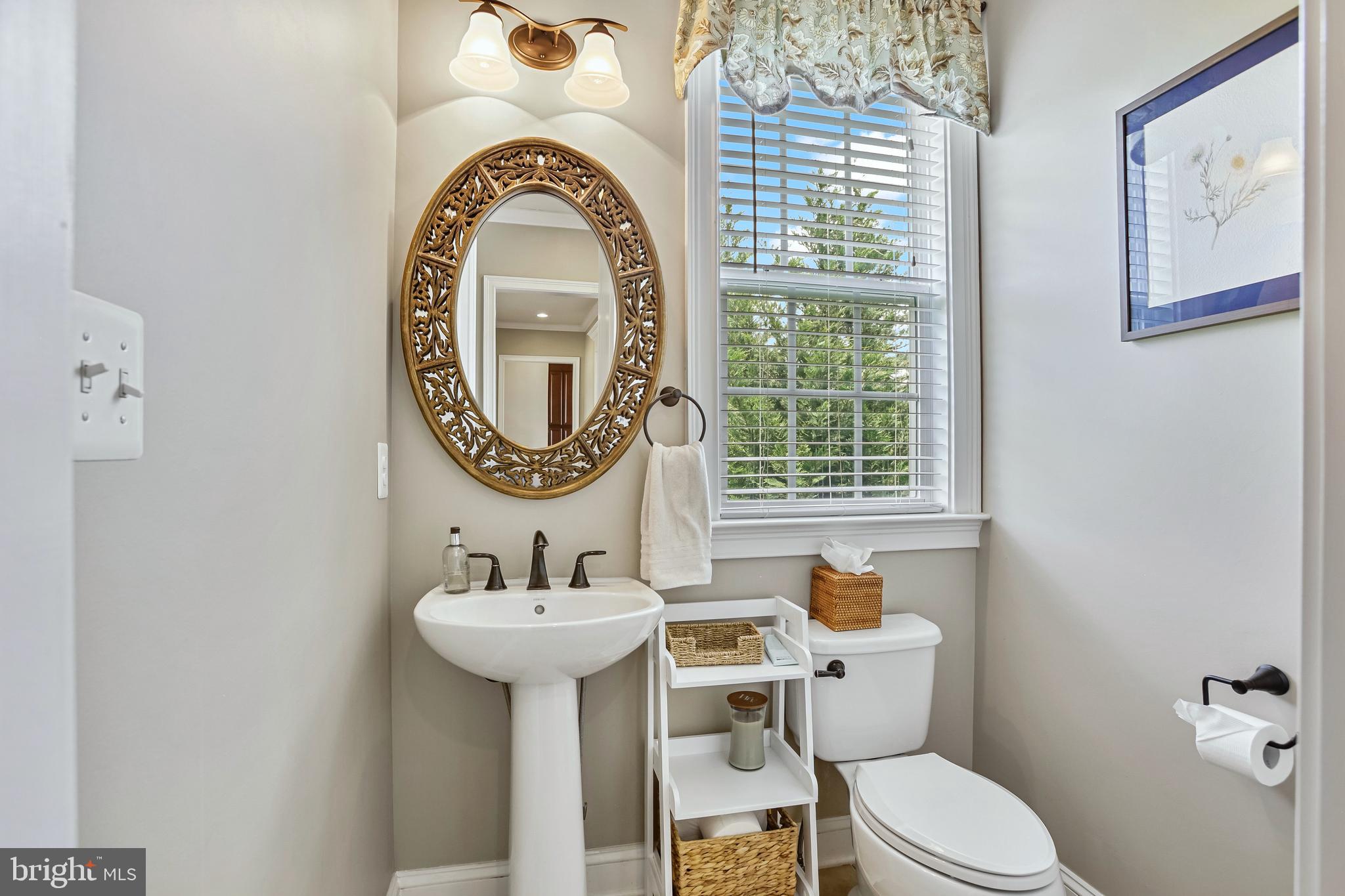 18604 Wild Raspberry Drive Purcellville, VA 20132 - Photo 21 of 58 a bathroom with a toilet sink and mirror
