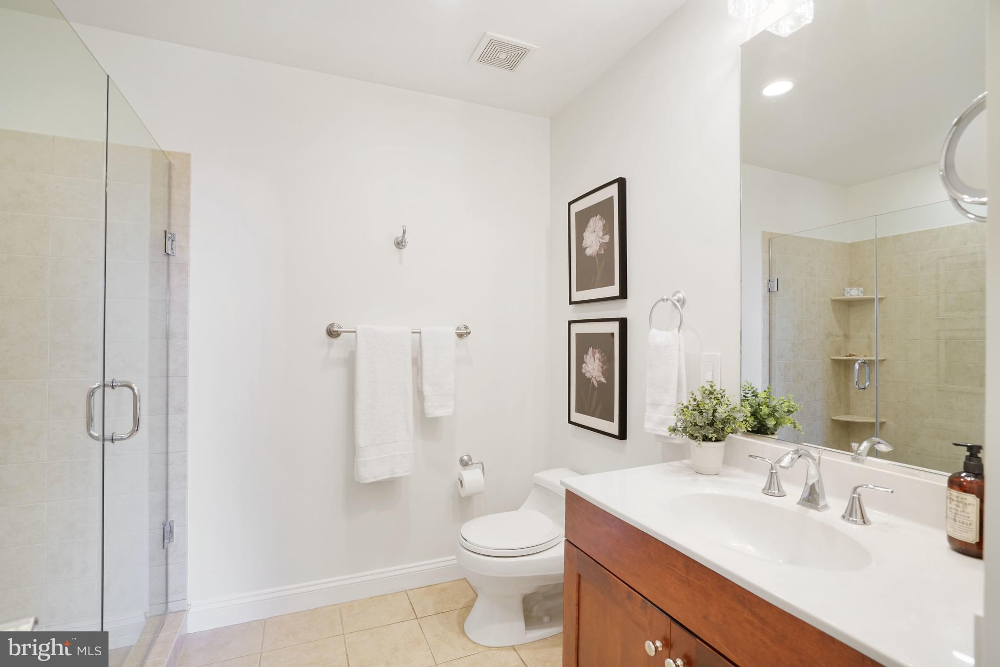 513 West Broad Street, Unit 510 Falls Church, VA 22046 - Photo 31 of 55 a bathroom with a sink a toilet and shower
