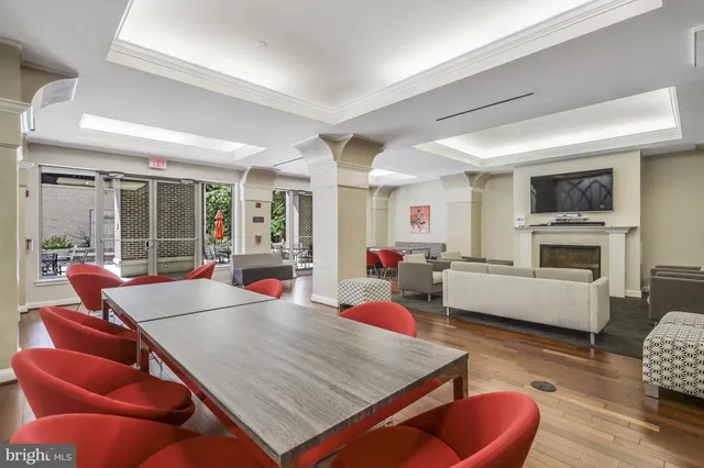 a living room filled with furniture