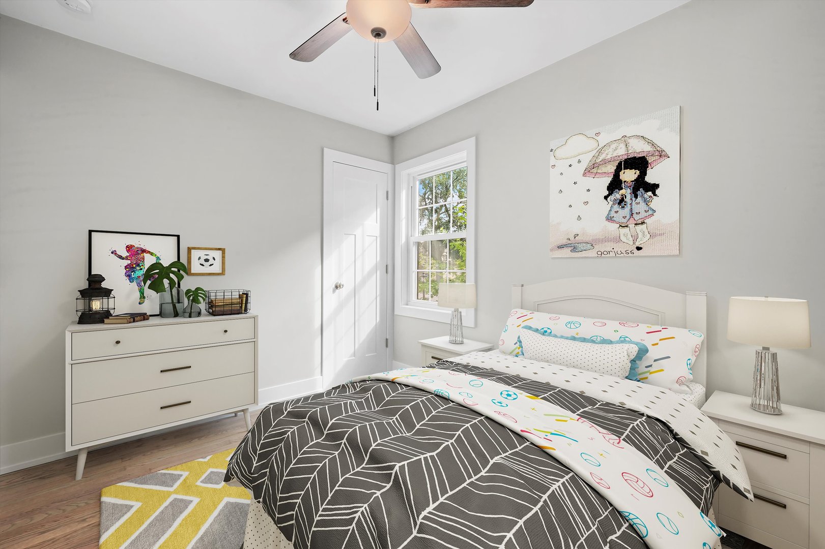 329 East Quincy Street Riverside, IL 60546 - Photo 19 of 39 a bedroom with a bed and painting on the wall