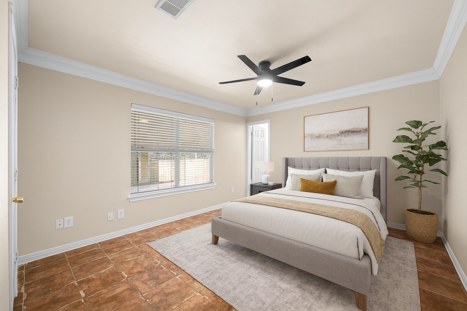 2321 Bendridge Trail Austin, TX 78744 - Photo 3 of 27 a bedroom with a large bed and a chandelier