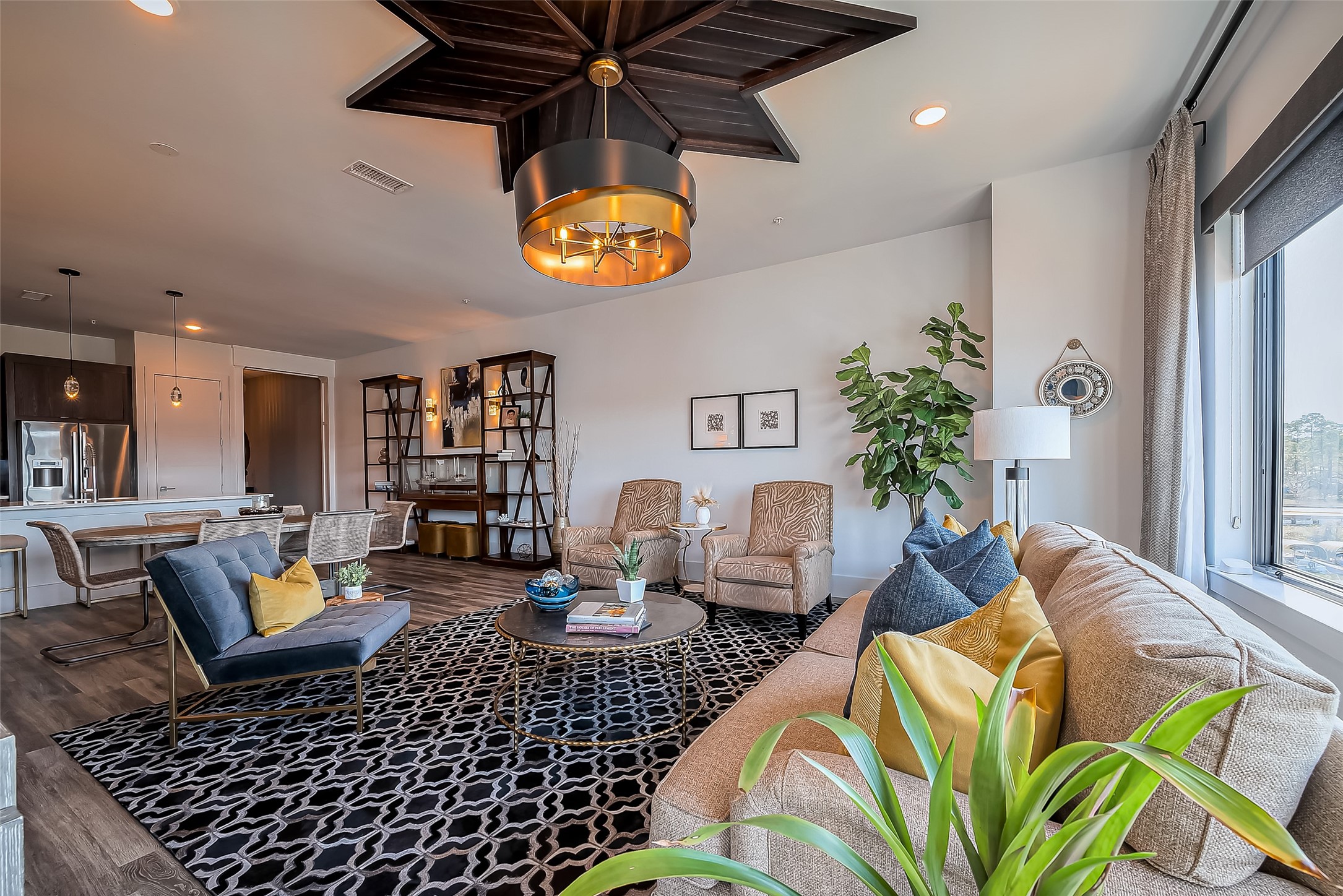 199 Waterpoint Court, Unit 302 Conroe, TX 77304 - Photo 2 of 20 Floor to ceiling windows bring breathtaking lake views into this elegant living space. Relax in style with nature as your backdrop!