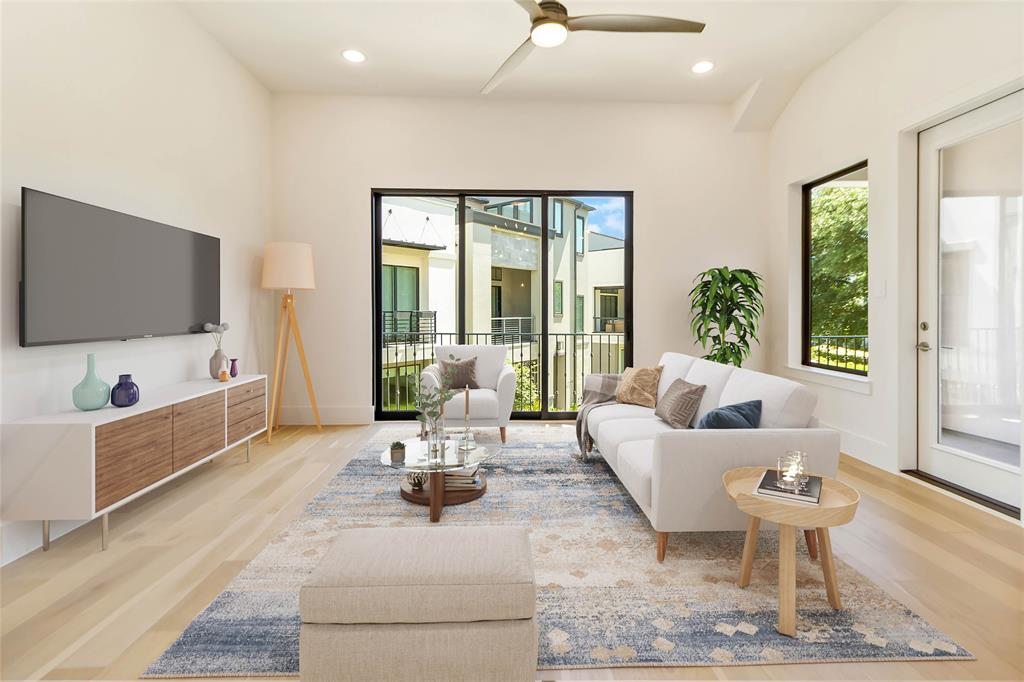 7844 Secluded Avenue Plano, TX 75024 - Photo 1 of 5 a living room with furniture and a flat screen tv