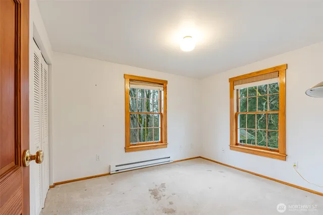 an empty room with a window