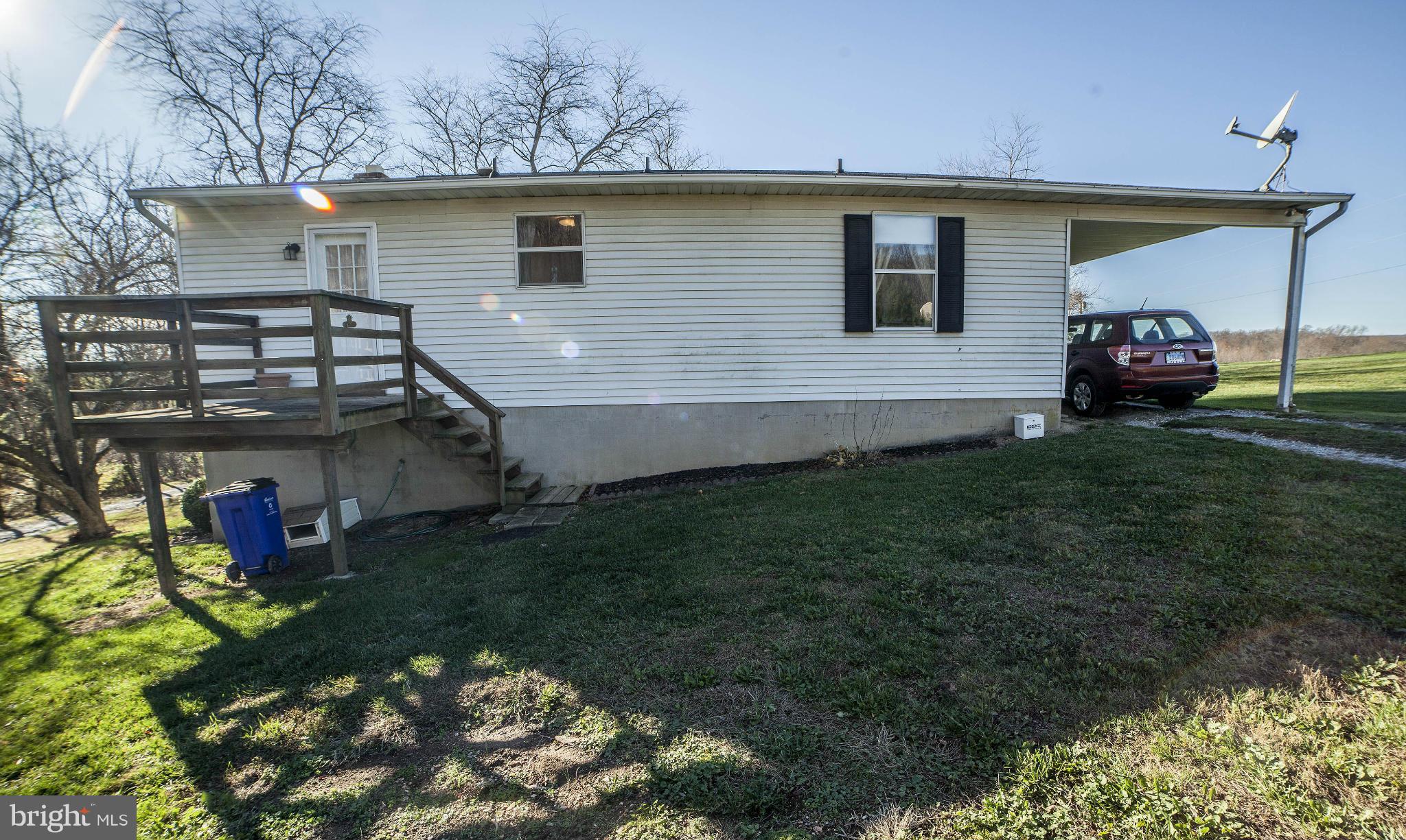 Back yard and deck