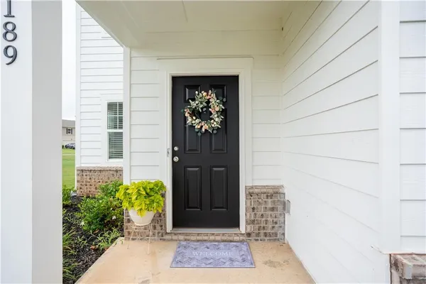 a front view of a house