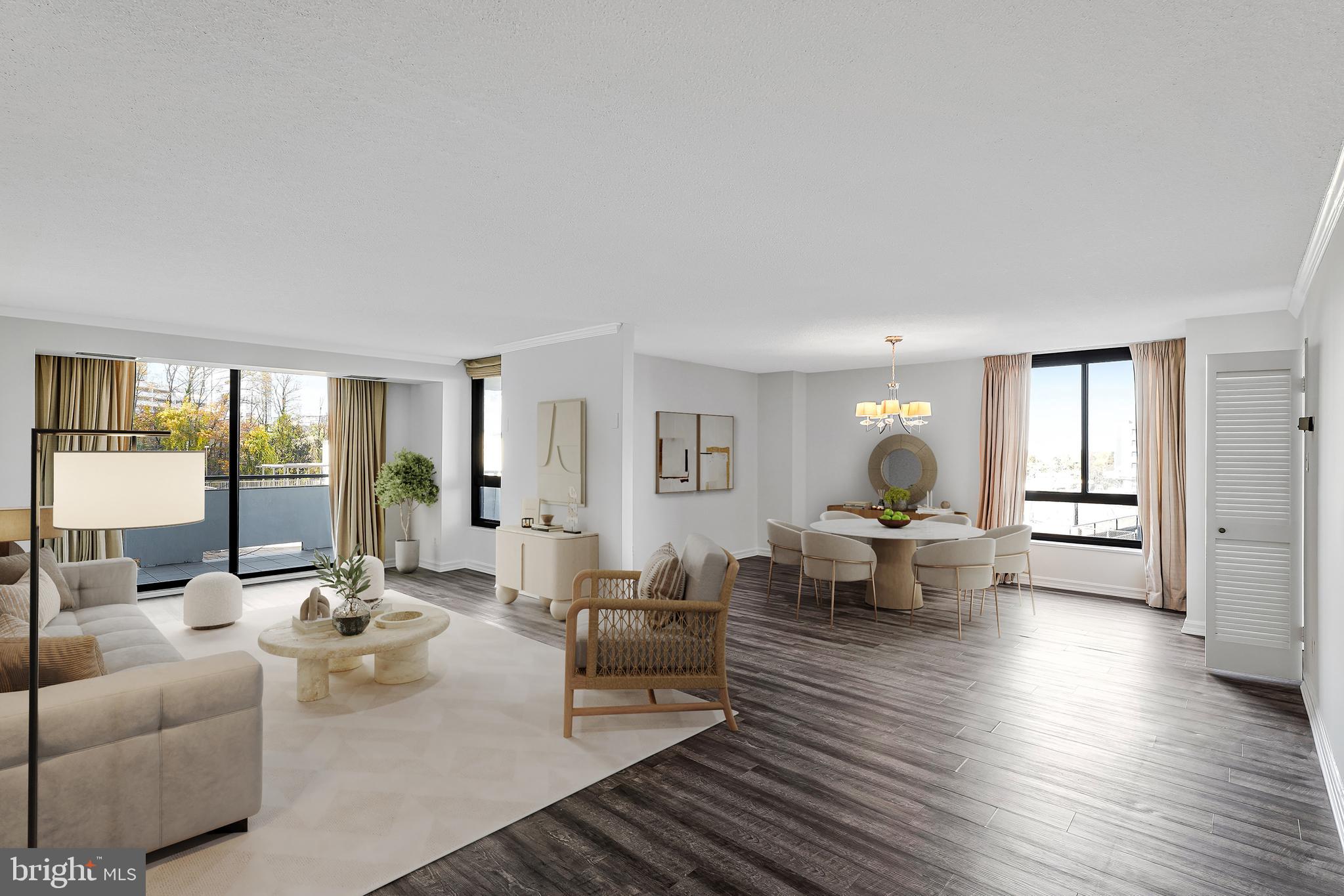 1800 Old Meadow Road, Unit 302 McLean, VA 22102 - Photo 2 of 35 a living room with furniture and wooden floor