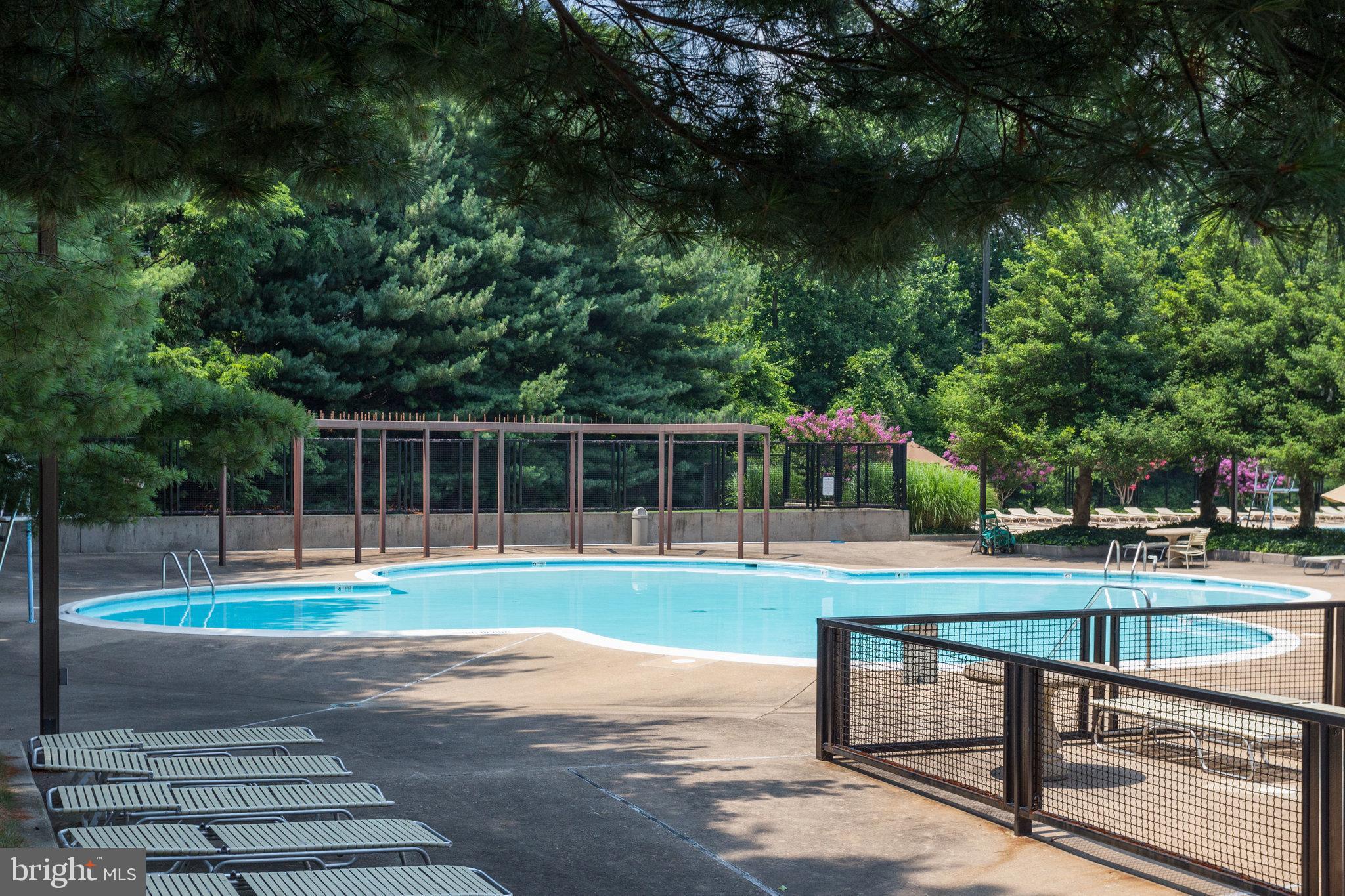 1800 Old Meadow Road, Unit 302 McLean, VA 22102 - Photo 31 of 35 a view of a swimming pool with a yard and sitting area