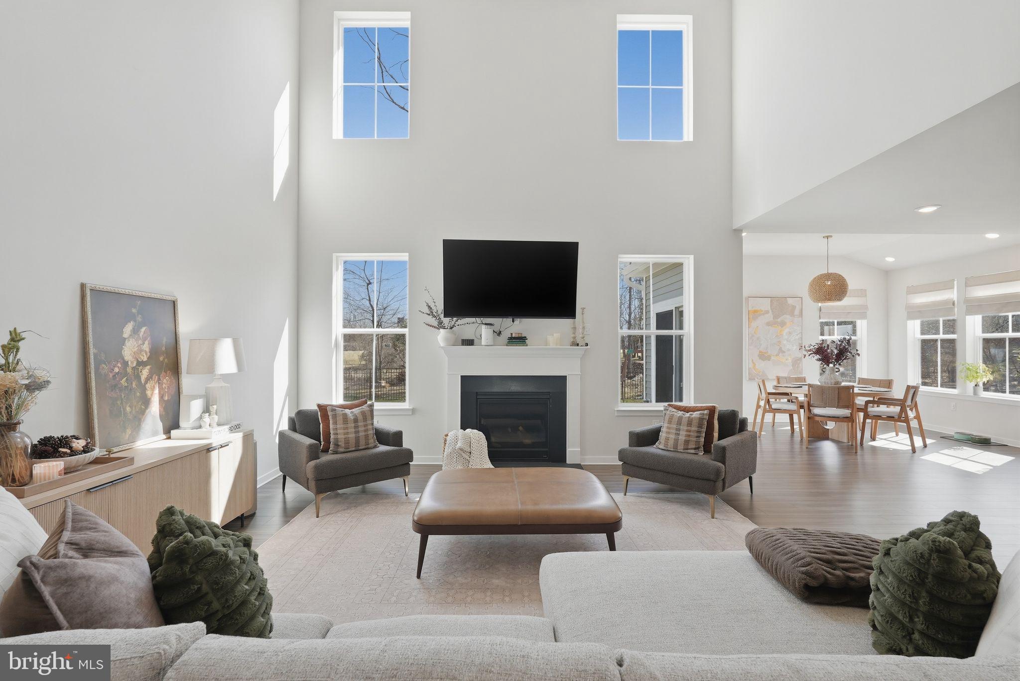 1017 Mariwill Drive Quakertown, PA 18951 - Photo 4 of 31 a living room with furniture a fireplace and a flat screen tv