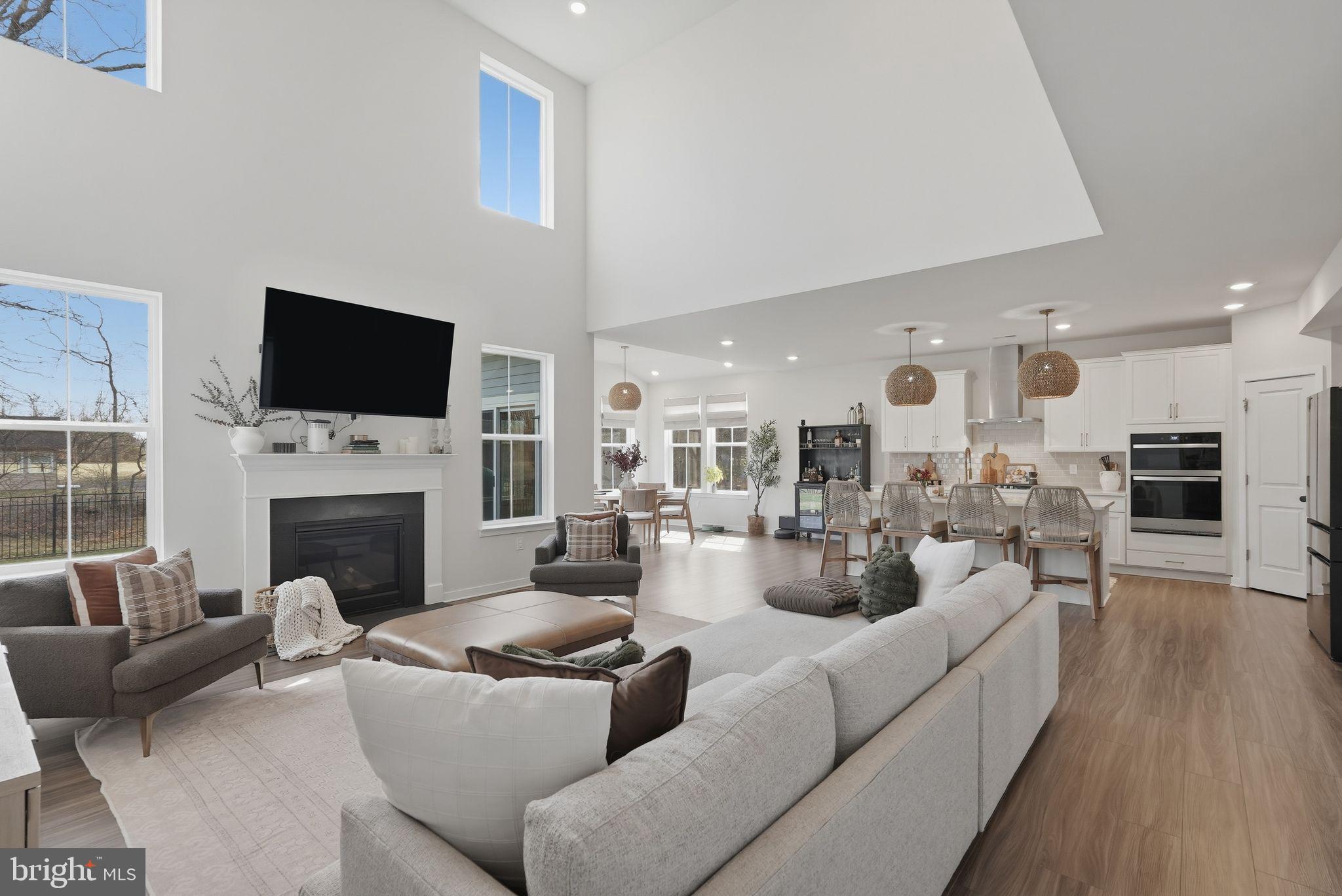 1017 Mariwill Drive Quakertown, PA 18951 - Photo 5 of 31 a living room with furniture a fireplace and a flat screen tv