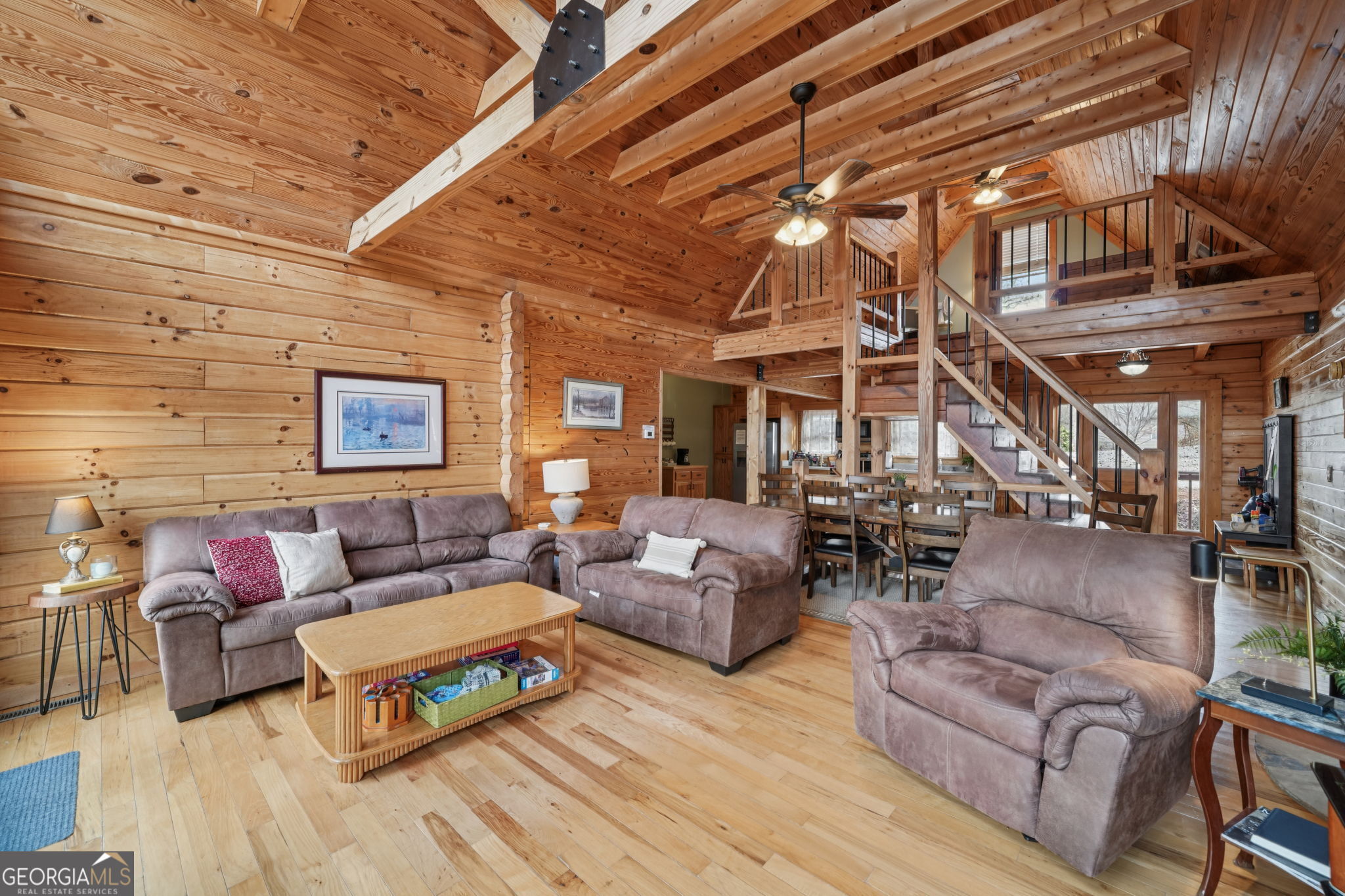 50 Eubanks Point Road Wedowee, AL 36278 - Photo 14 of 81 a living room with furniture and a ceiling fan