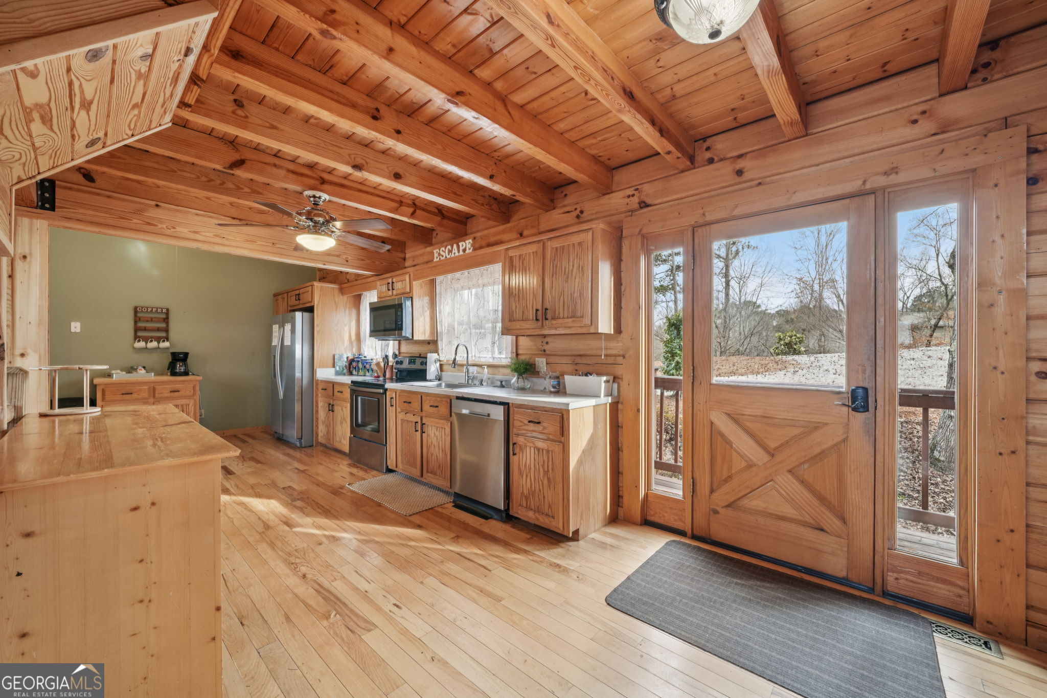50 Eubanks Point Road Wedowee, AL 36278 - Photo 19 of 81 a view of a kitchen with wooden floor and floors