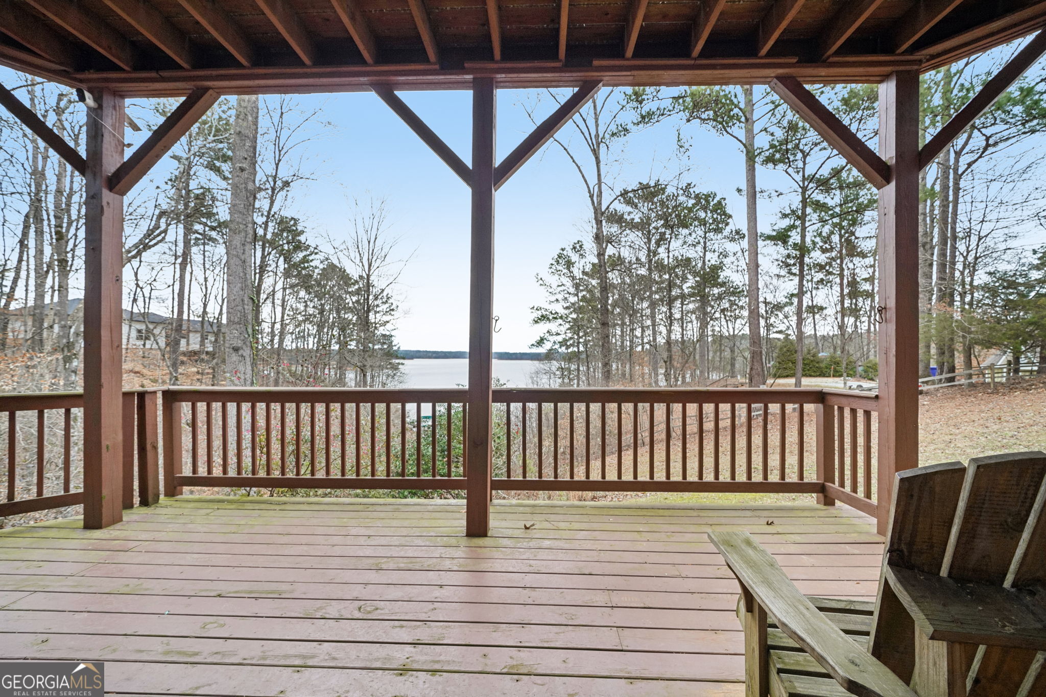 50 Eubanks Point Road Wedowee, AL 36278 - Photo 55 of 81 a view of a balcony with wooden floor