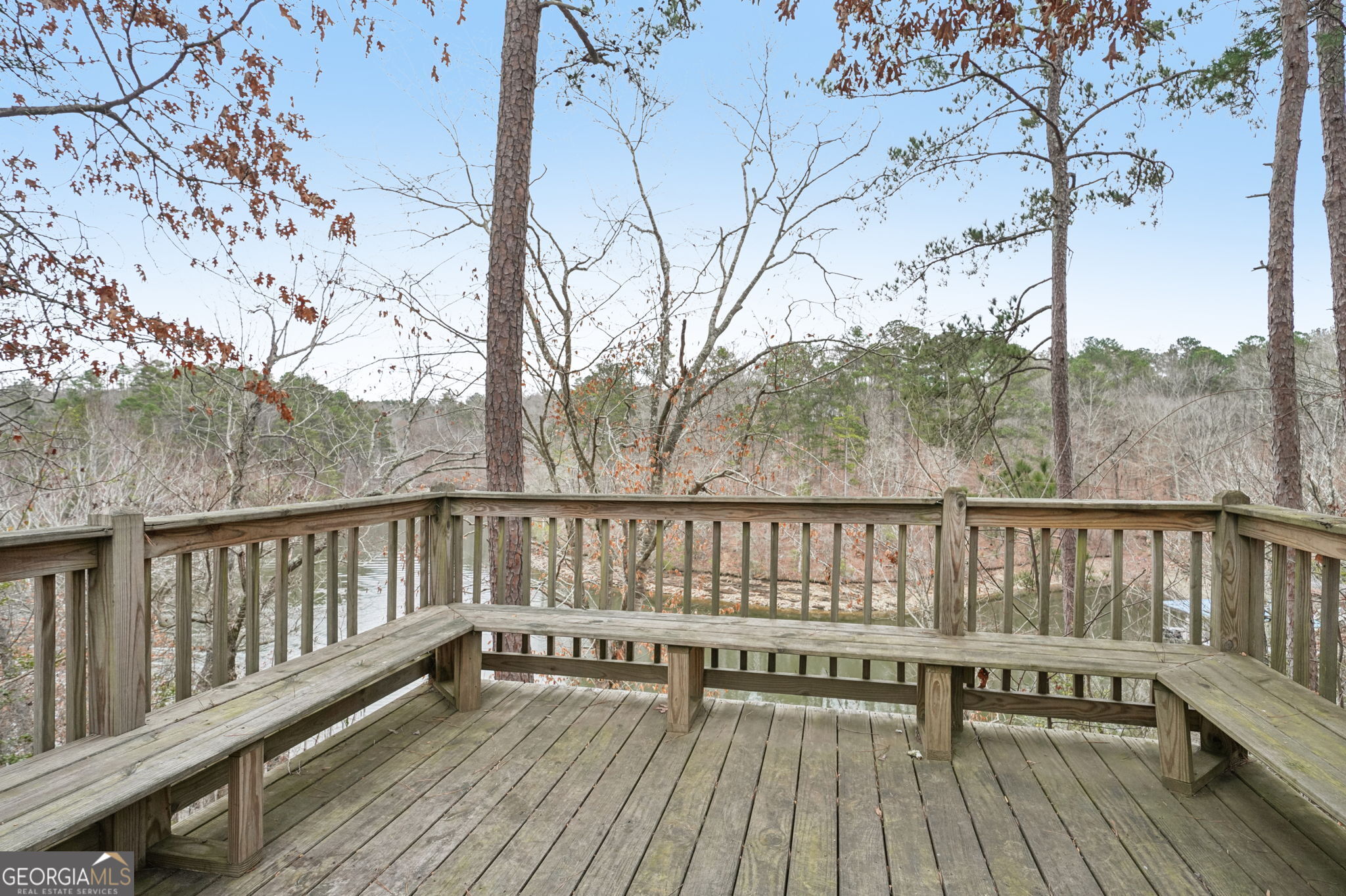 50 Eubanks Point Road Wedowee, AL 36278 - Photo 57 of 81 a view of roof deck with wooden floor and fence